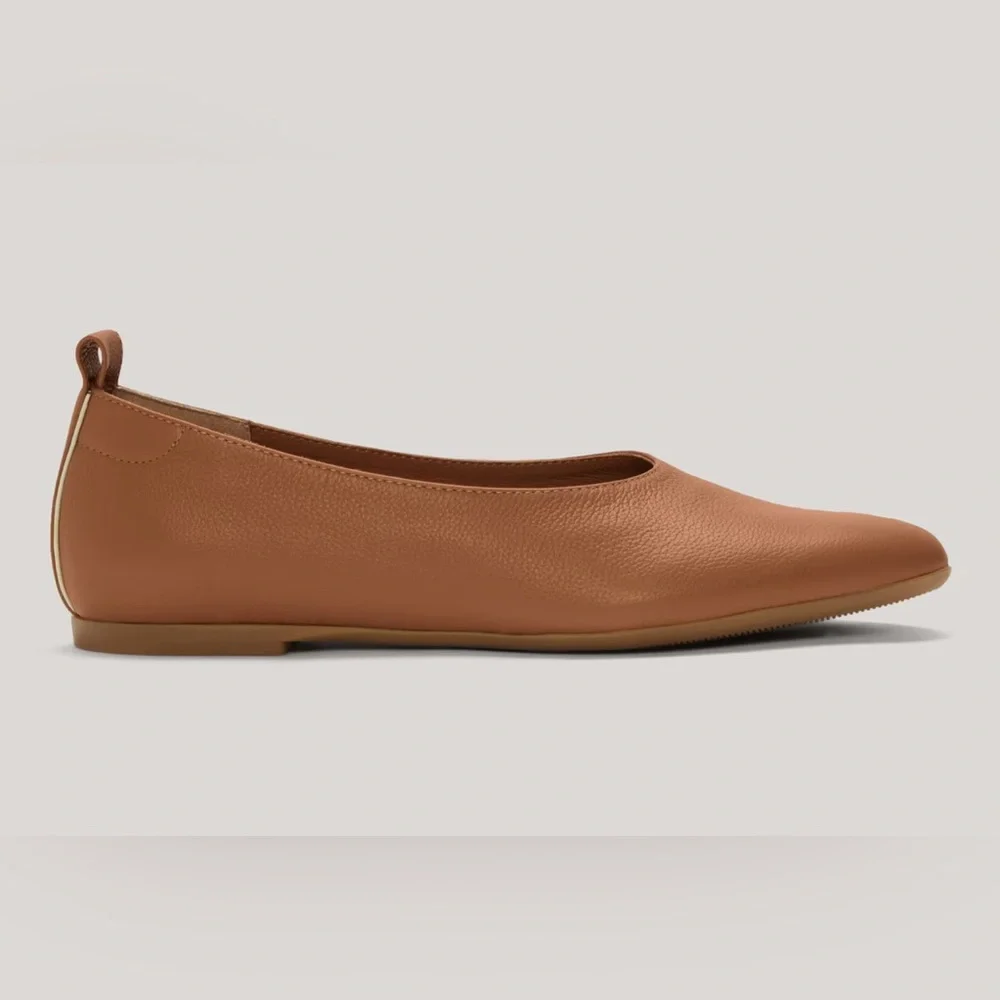 NEW Everlane The Day Glove Narrow Fit Toasted Almond Women’s Ballet Flats 8.5 - Picture 3 of 6